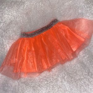Orange tutu baby girl’s skirt.